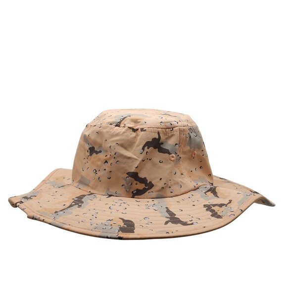 Kansas City Chiefs Bucket Desert Camo Boonie Hat  Khaki 14" Brim Adjustable Cord - Picture 4 of 4